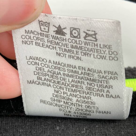 Adidas Black Green Neon Yellow Embroidered Logo Full Zip Hooded Fleece Jacket - Picture 6 of 13